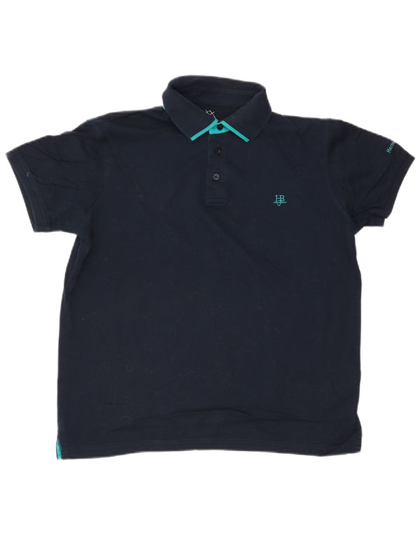 Harmont & Blaine Polo para hombre grande azul marino algodón