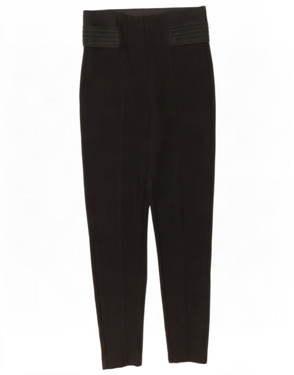 Zara Mujer Pantalones Casuales Pitillo Medianos W28 L27 Viscosa Negro
