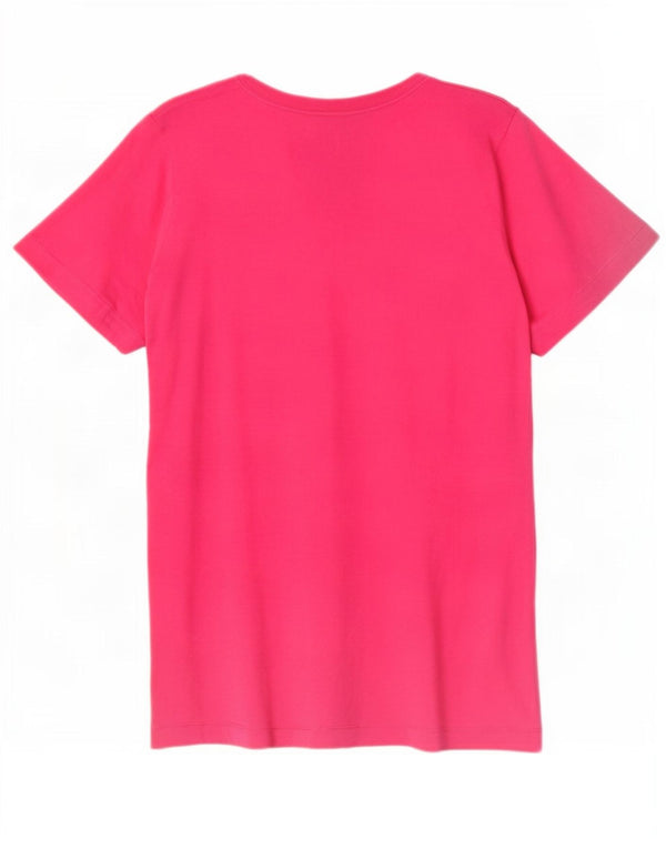 Superdry Mujer Slim Fit Graphic Camiseta Top UK 40/40 Grande Algodón Rosa