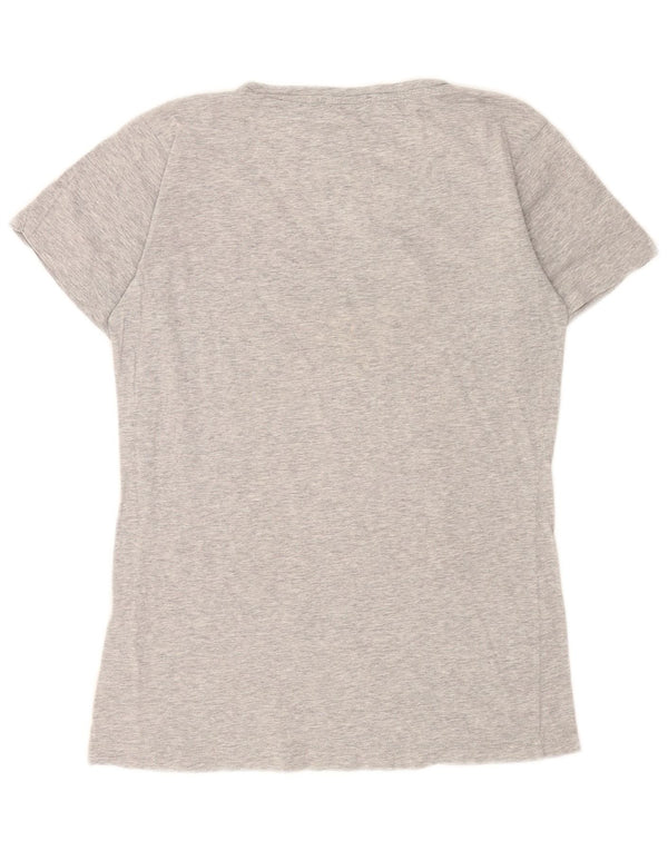 Diesel Mujer Camiseta Gráfica Top UK 10 Small Gris Moteado
