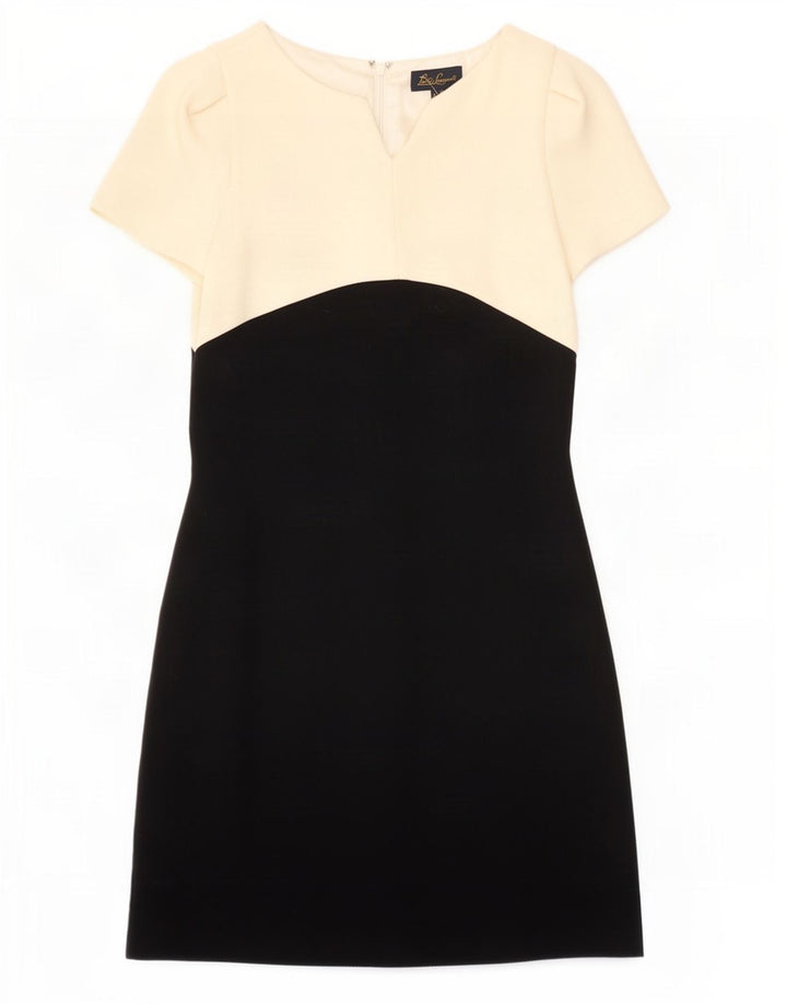 Luisa Spagnoli Vestido tubo IT 44 Mediano Lana color block blanco
