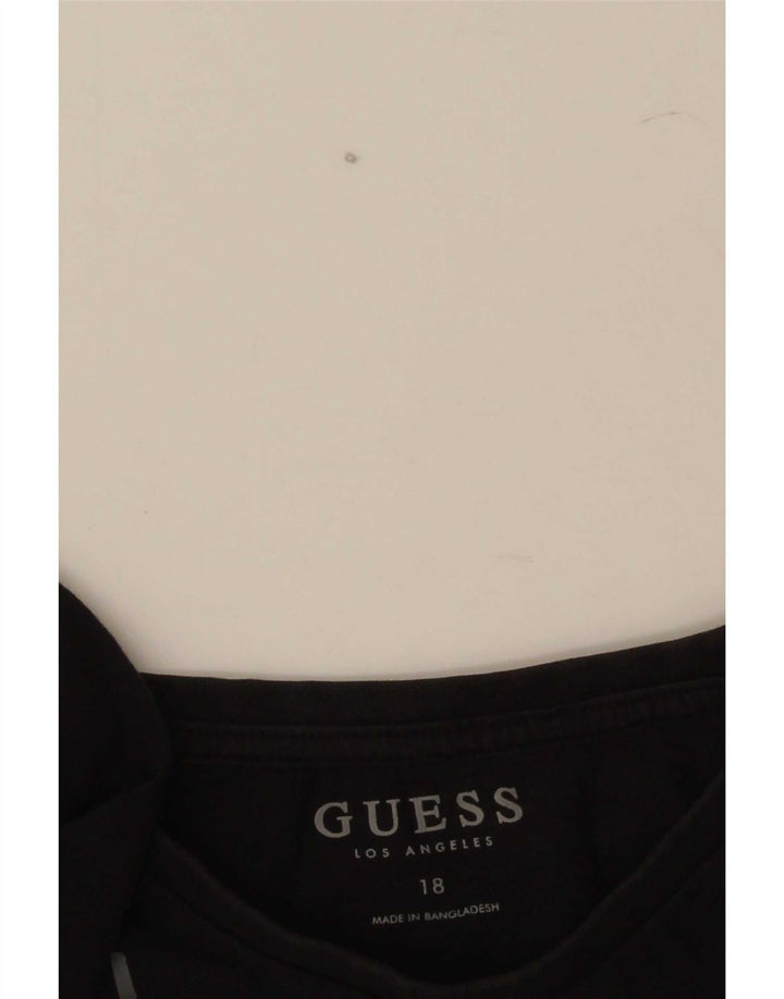 Guess Camiseta gráfica para niño manga larga 15-16 años Negro