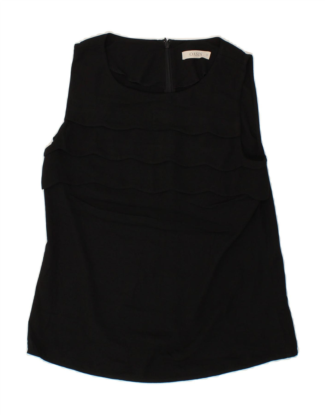 OASIS Womens Sleeveless Blouse Top UK 12 Medium Black Polyester Vintage Oasis and Second-Hand Oasis from Messina Hembry 