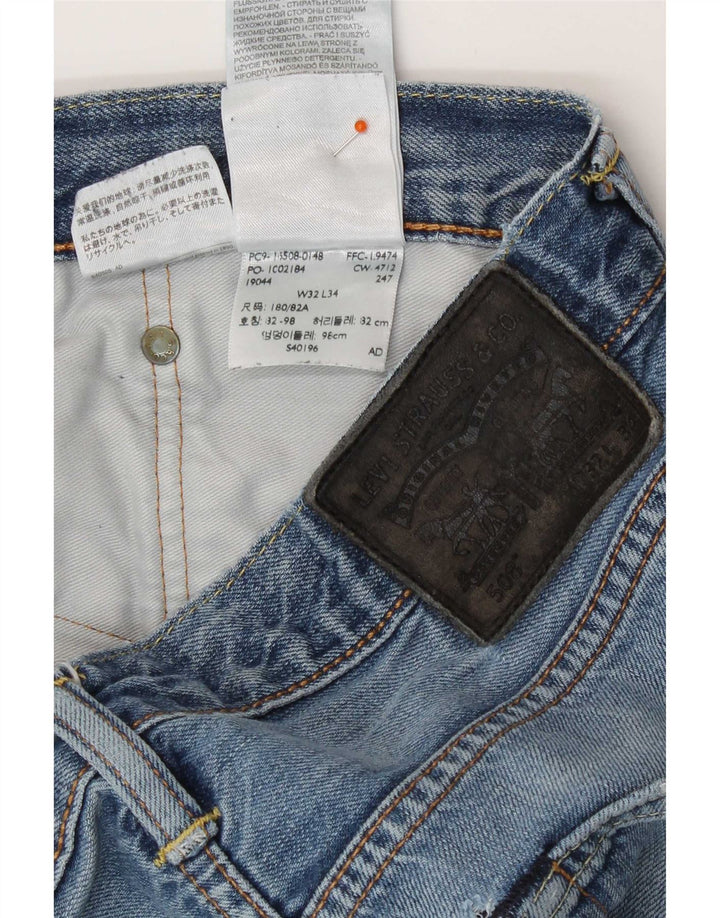 Vaqueros Levi's Mujer 508 Rectos W32 L34 Algodón Azul