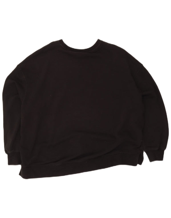 Puma Sudadera de gran tamaño con gráfico para mujer, talla 40, talla grande, color negro floral