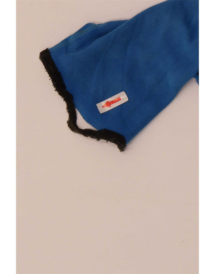 Adidas Mujer Loose Fit Zip Neck Top Manga Larga Poliéster Azul Medio