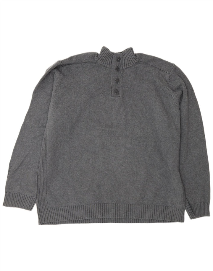 Marks & Spencer - Jersey para hombre, color azul, con botones y cuello, talla 2XL, color gris