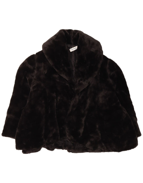 Capriccio Chaqueta holgada de piel sintética para hombre UK 40 Large Acrílico negro