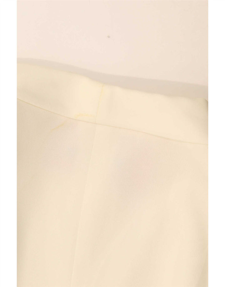 Marella Chaqueta tipo blazer de 1 botón para mujer Reino Unido 44 Triacetato blanco grande