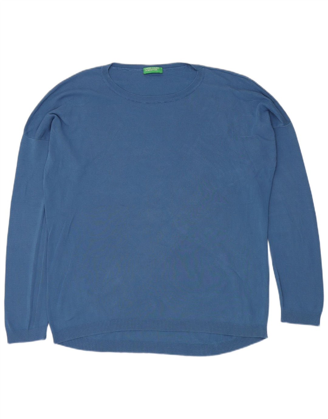 BENETTON Jersey con Cuello Redondo para Hombre XL Azul