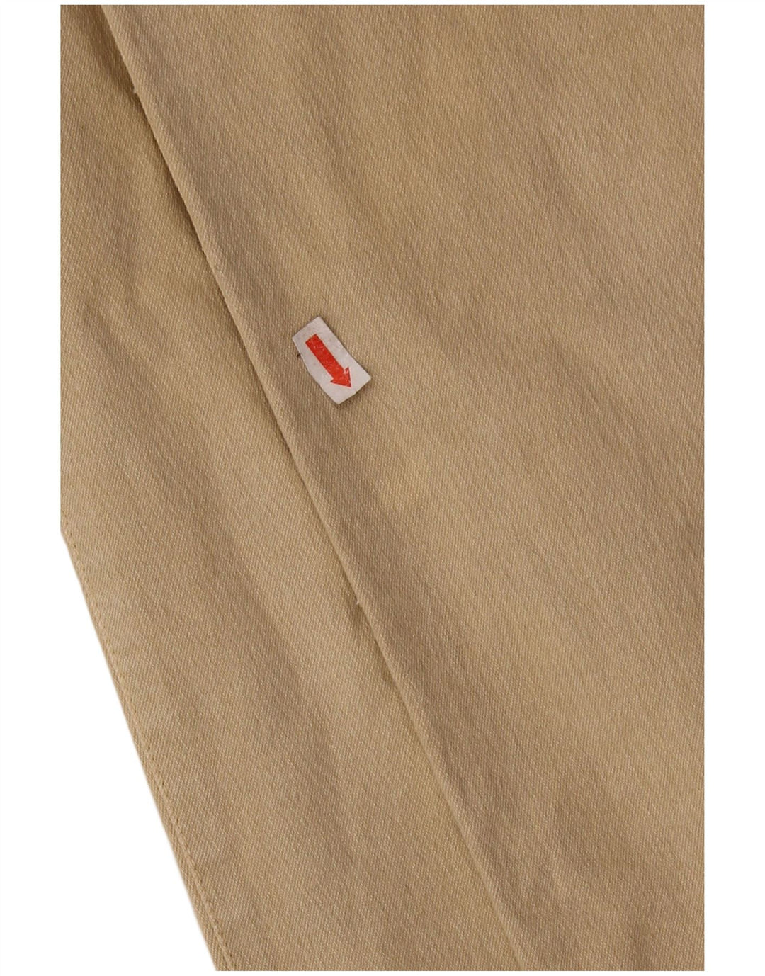 Vintage mujer recta pantalones casuales IT 46 Grande W28 L27 Algodón Beige