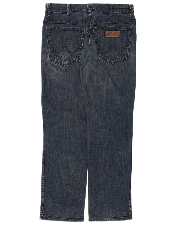 Wrangler Vaqueros rectos elásticos Texas para hombre W32 L30 Algodón azul marino