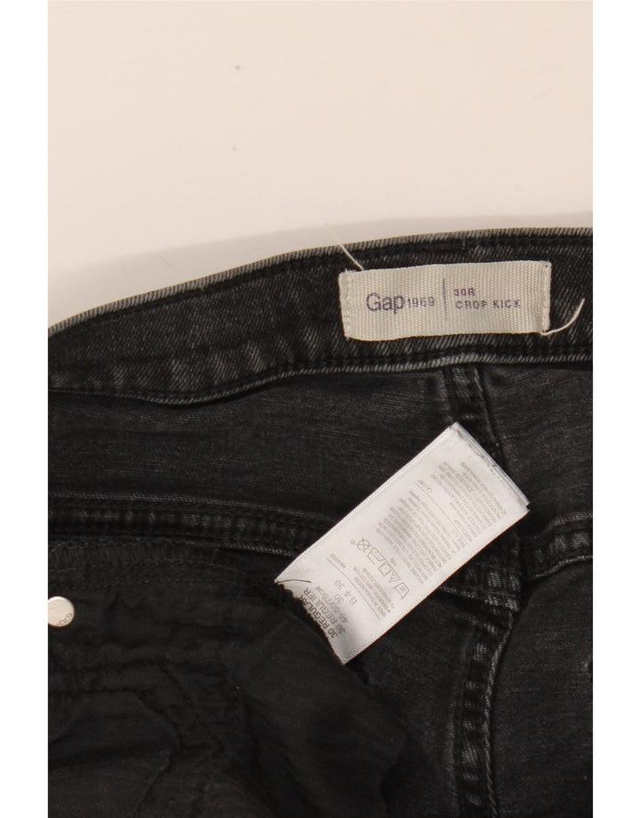 Vaqueros recortados de corte regular Kick para mujer GAP W30 L24 Algodón gris