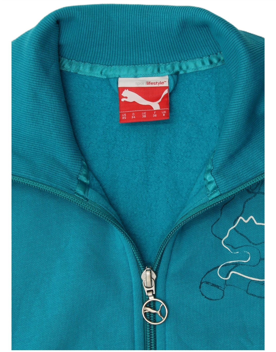 PUMA Chaqueta de chándal gráfica para mujer UK 8 Small Blue