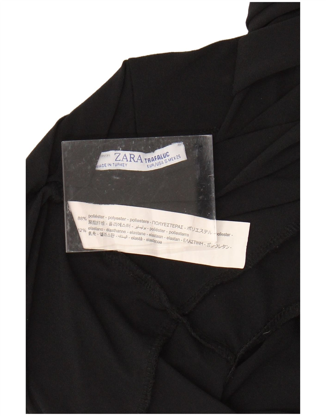 ZARA Mujer Trafaluc Body Sin Mangas UK 40 Small Negro Poliéster