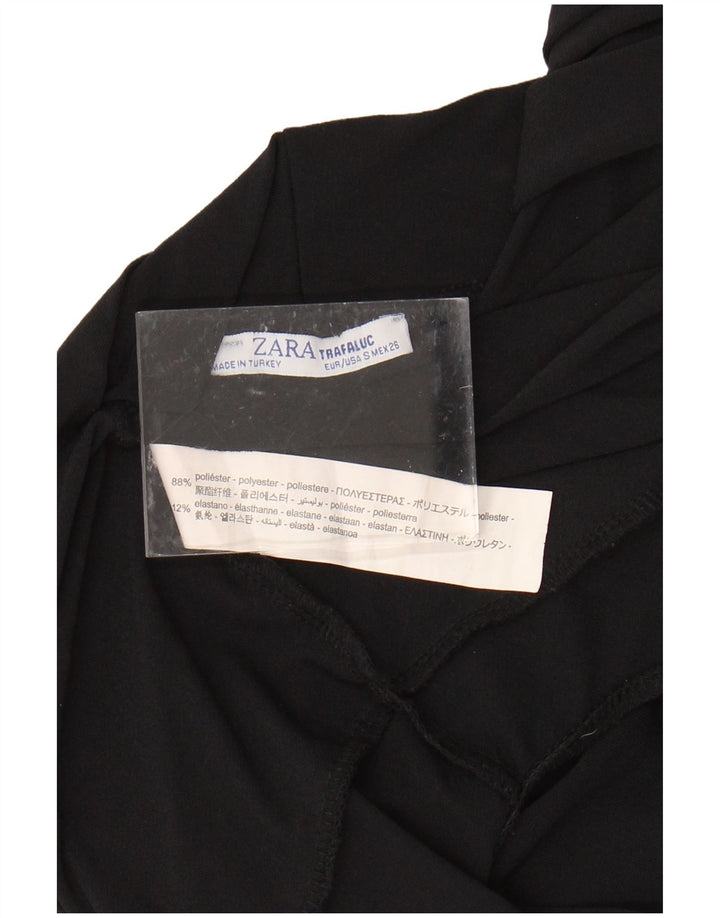 ZARA Mujer Trafaluc Body Sin Mangas UK 40 Small Negro Poliéster