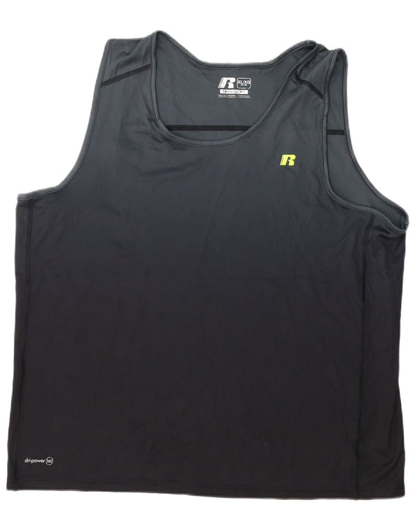 RUSSELL ATHLETIC Camiseta sin mangas para hombre UK 46/48 XL Negro Poliéster
