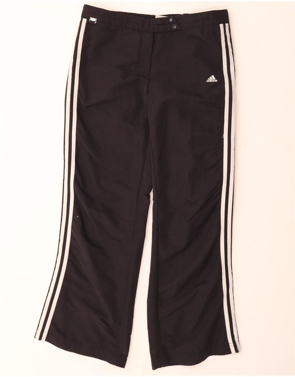 ADIDAS Mujer Climalite Chándal Pantalones UK 12 Medium Negro Nylon