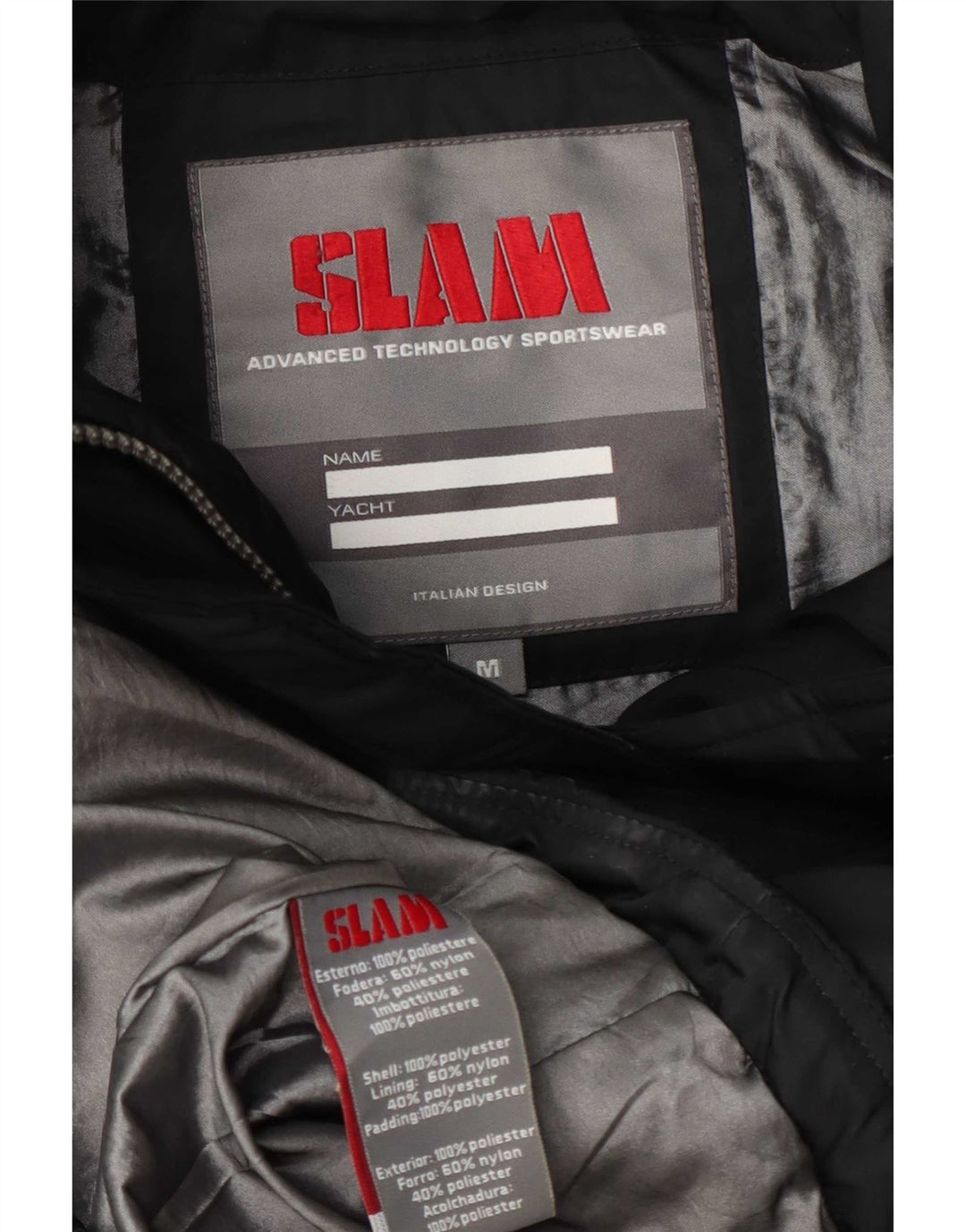 Slam Chaqueta acolchada con capucha para mujer UK 44 Mediana Poliéster negro