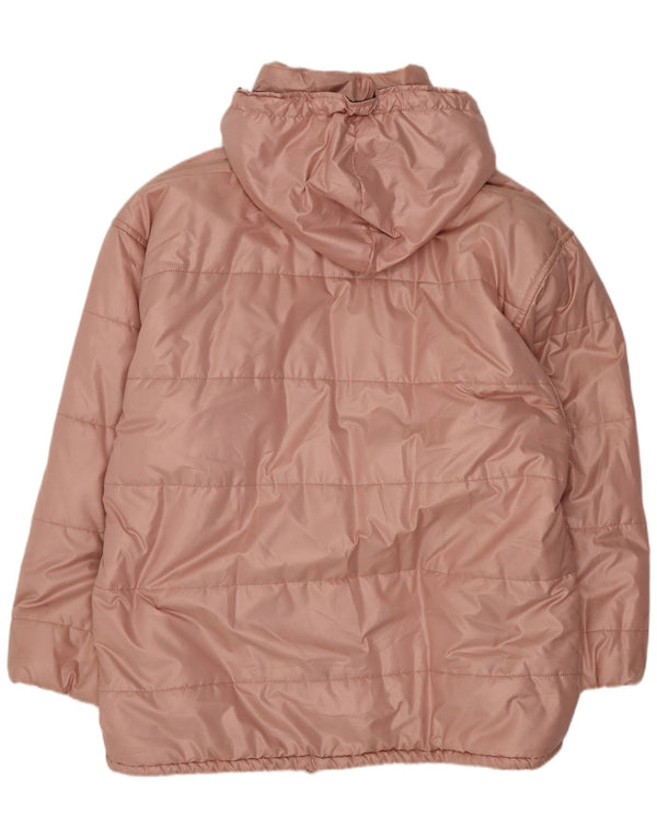 Belfe & Chaqueta acolchada extragrande con capucha para mujer IT 46 Poliéster rosa grande