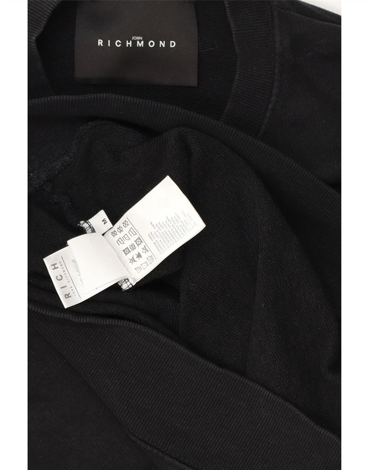 RICHMOND Sudadera gráfica para hombre Jumper Medium Black Cotton