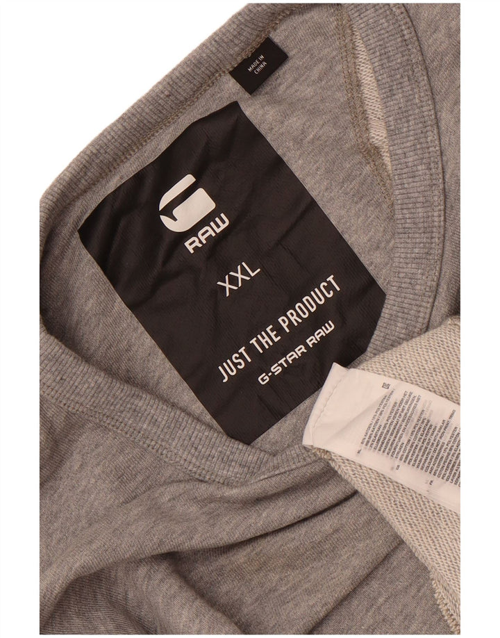 G-Star Hombre Sudadera Jumper 2XL Gris Colorblock Algodón