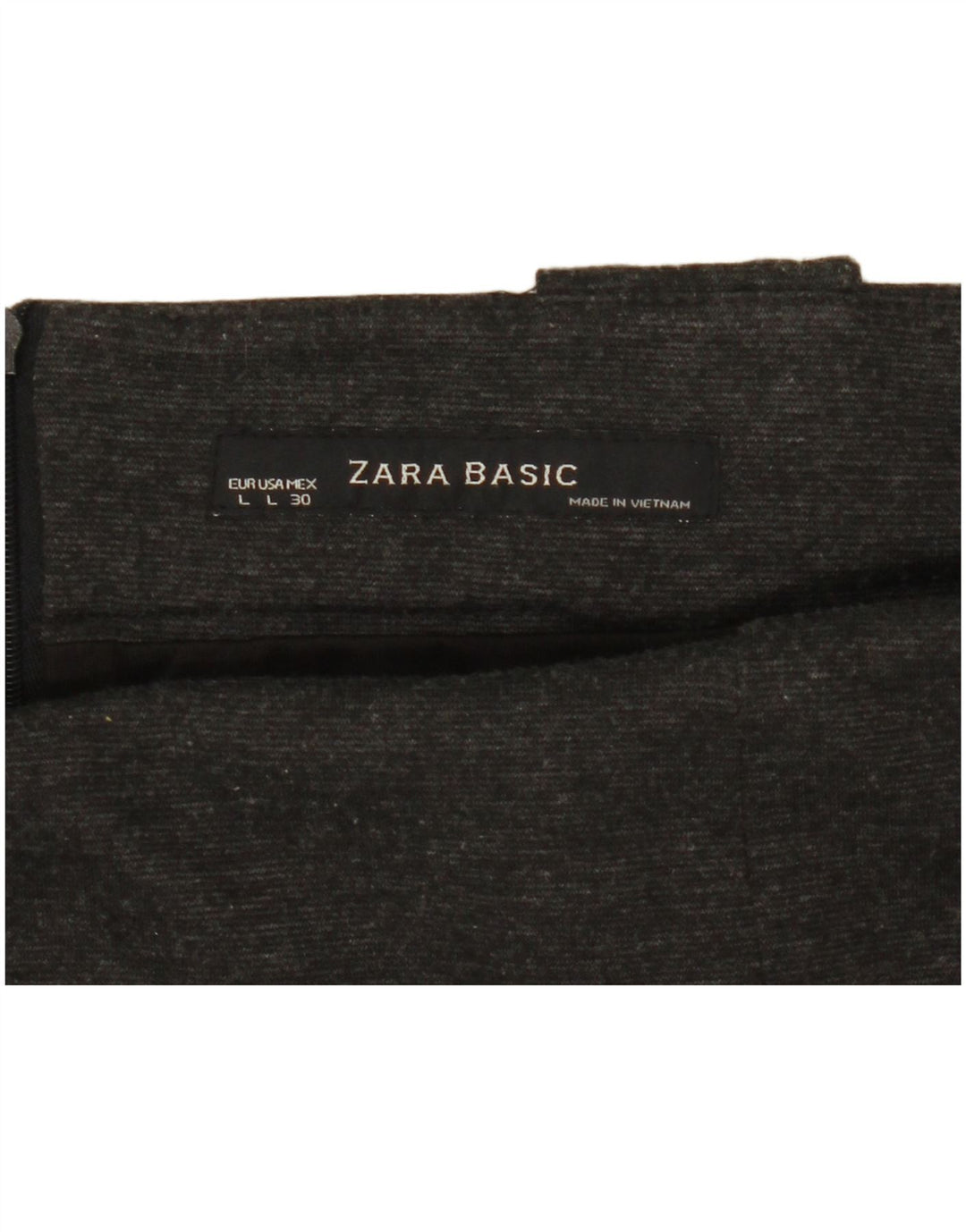 Zara Mujer Falda Lápiz Grande W30 Gris Moteado