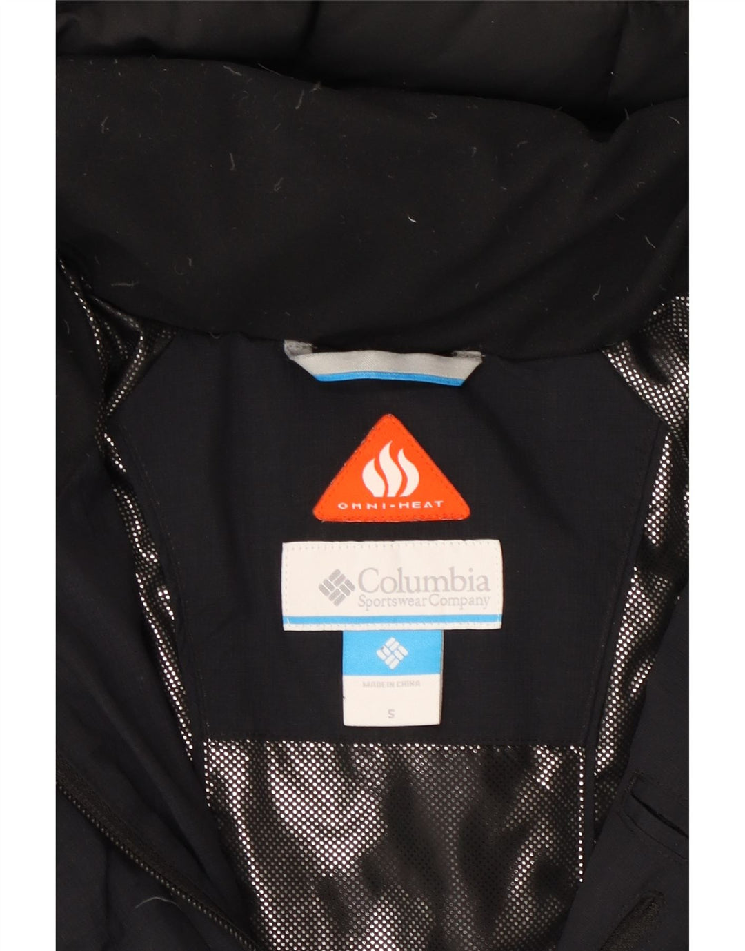 COLUMBIA Chaqueta acolchada con capucha Omni-Heat para mujer UK 10 Small Azul marino Nylon