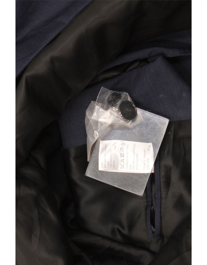 John Lewis Chaqueta tipo blazer de 2 botones para hombre UK 38 Mediana lana azul marino