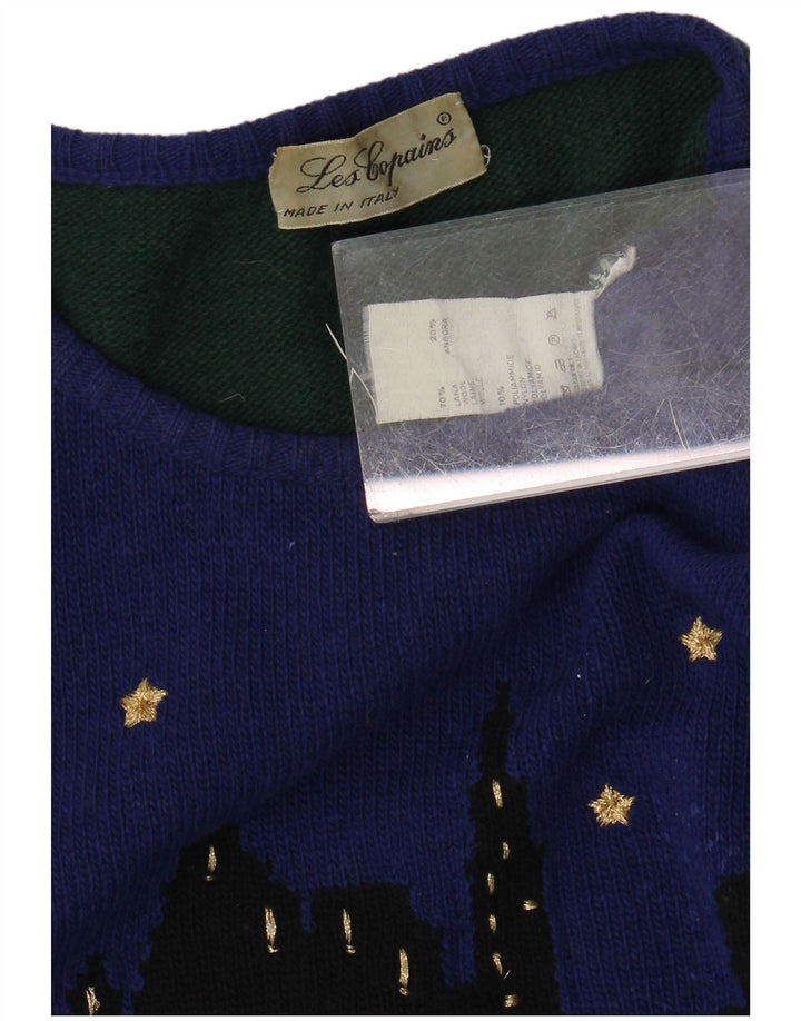 LES COPAINS Jersey de cuello redondo para mujer UK 40 XL Bloque de color verde