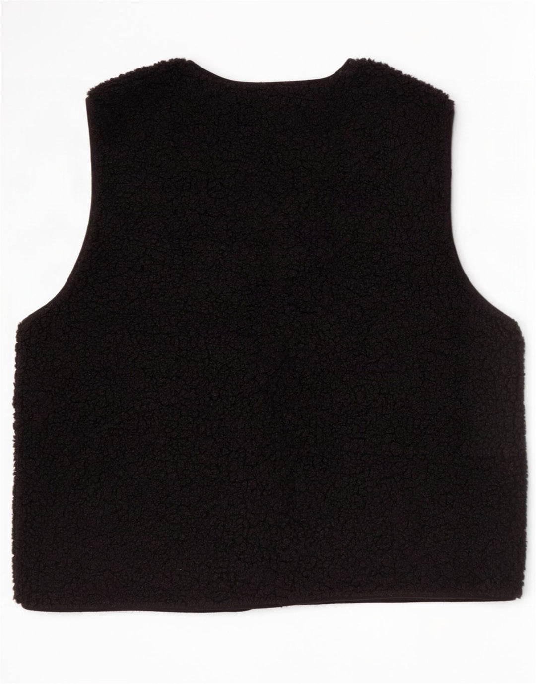 Zara Mujer Chaleco De Forro Extragrande UK 10 Small Poliéster Negro