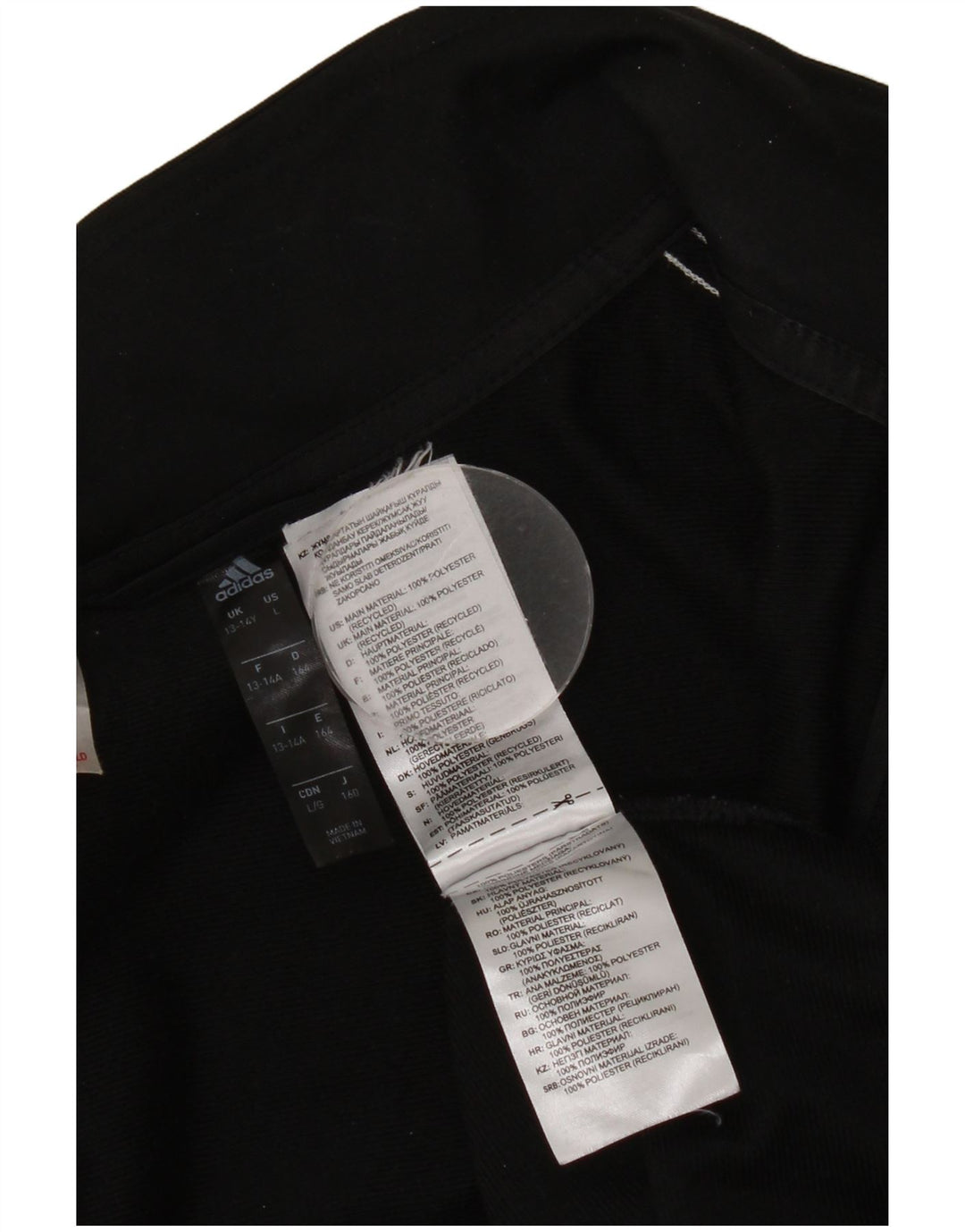 Adidas Chicos Aeroready Chándal Top Chaqueta 13-14 Años Negro Poliéster