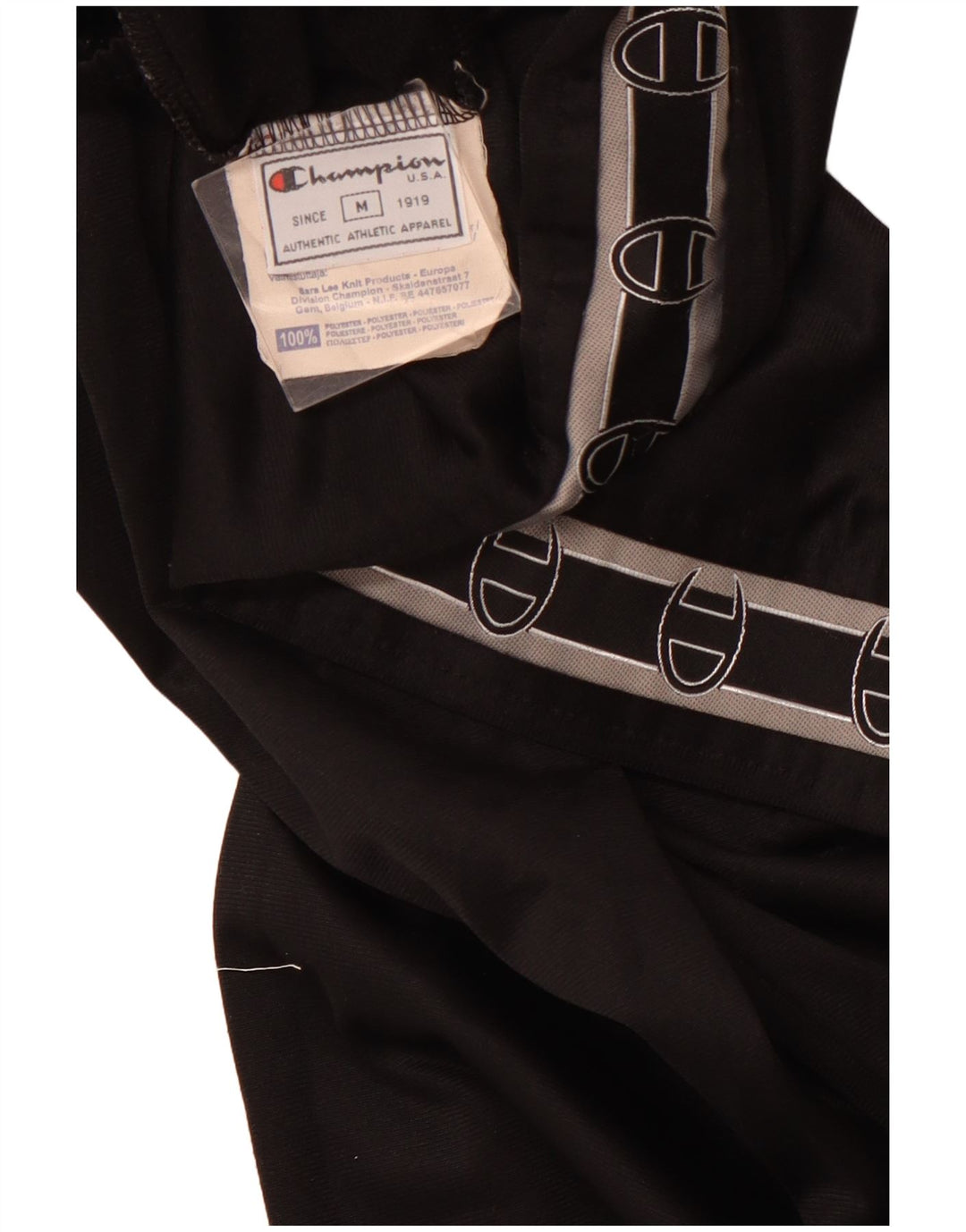 CHAMPION Pantalones de chándal gráficos para mujer UK 12 Mediano Negro Poliéster
