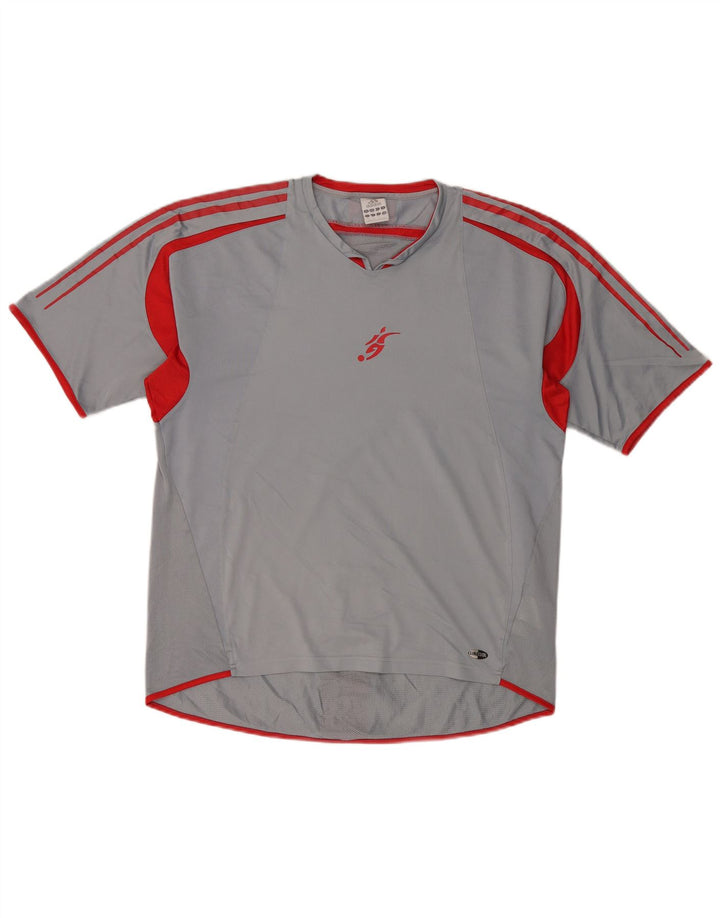 Adidas Hombre Climacool Camiseta Top Gris Medio Colorblock Poliéster