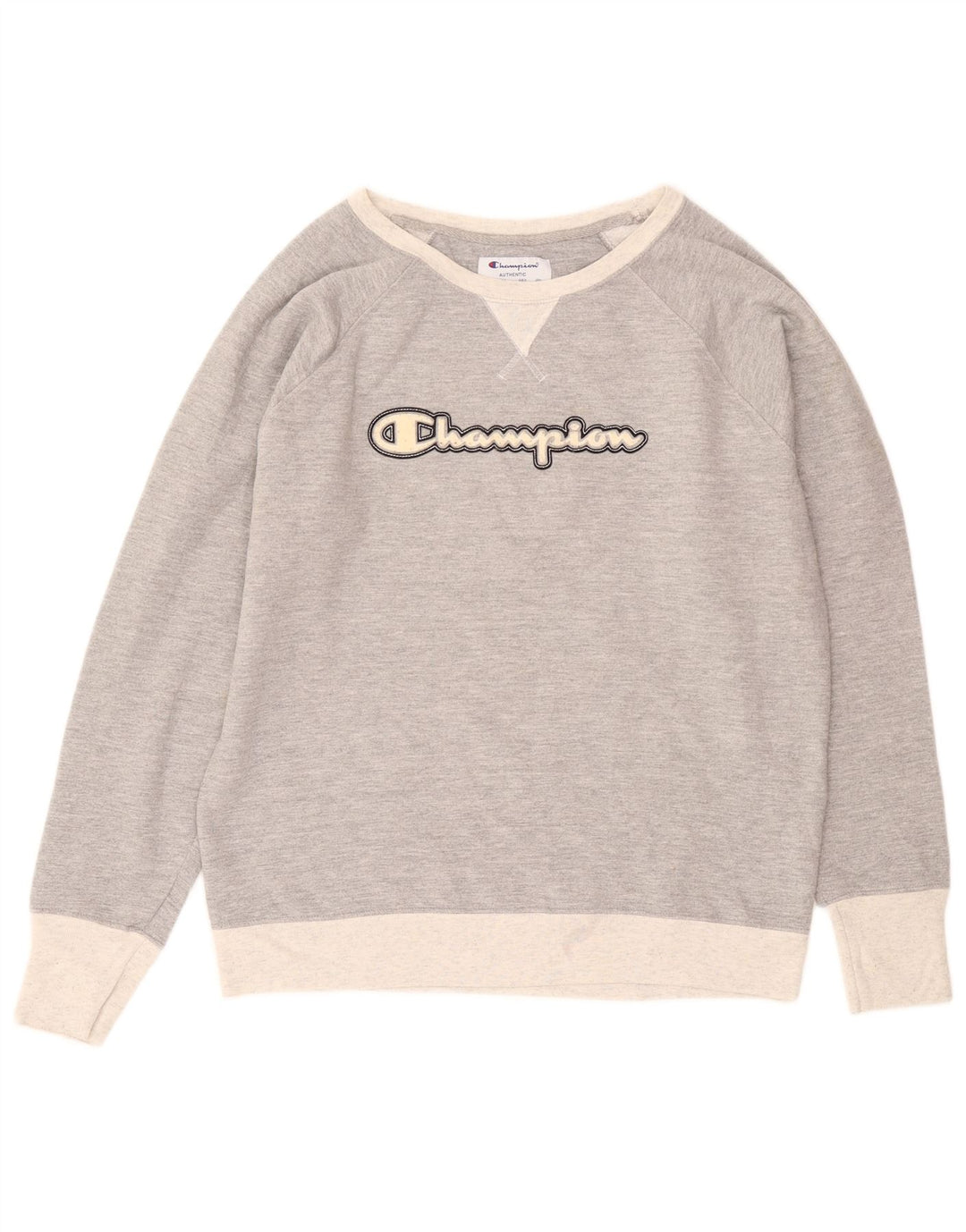 Champion Sudadera Con Estampado De Hombre Jersey Grande Gris Colorblock Poliéster
