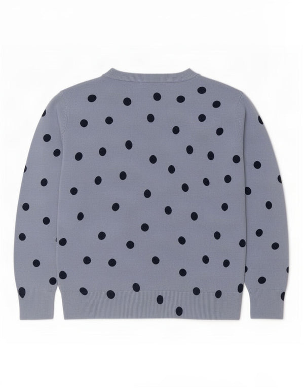 Marks & Spencer Jersey con Cuello Barco para Mujer UK 10 Pequeño Lunares Azules