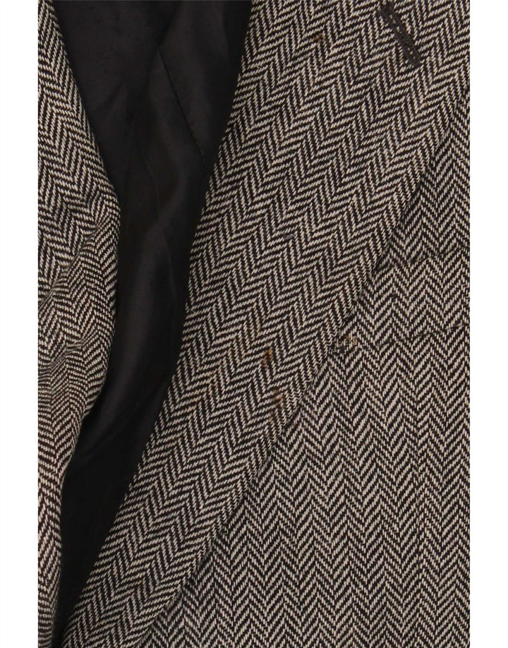 Marks & Spencer Chaqueta tipo blazer de 2 botones para hombre UK 42 Large Grey Herringbone