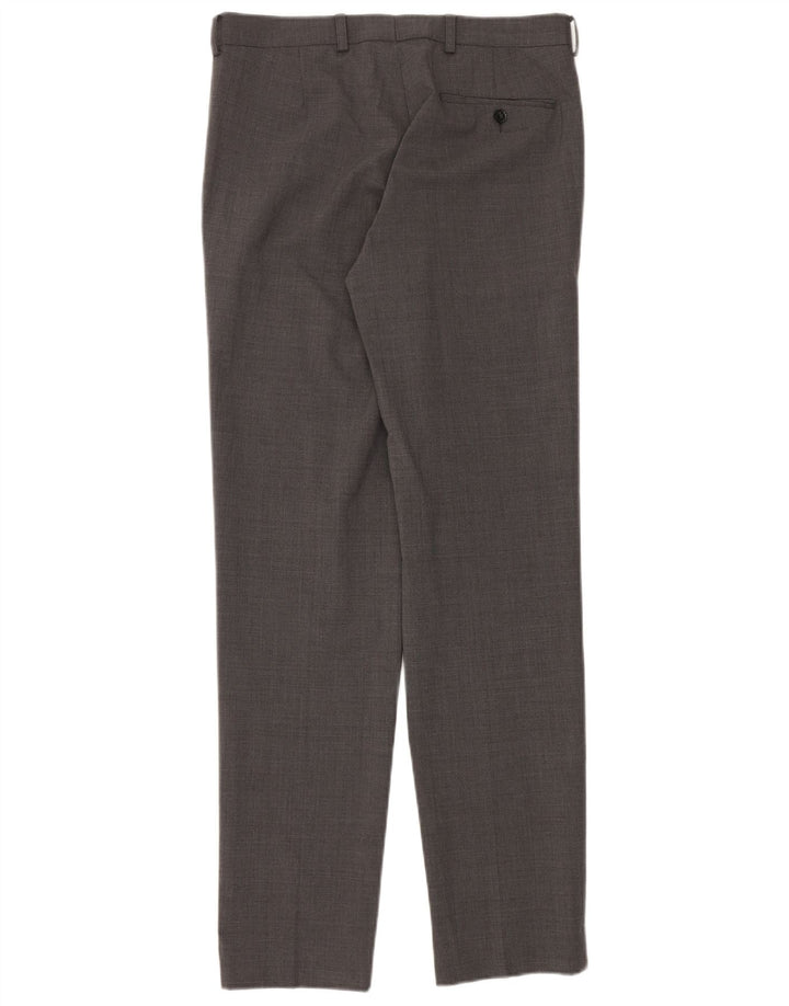 Marks & Spencer Pantalones de traje ajustados y entallados para hombre W32 L33 Lana gris