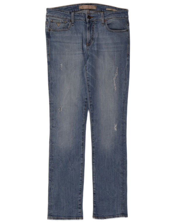 Guess Vaqueros pitillo desgastados para hombre W33 L33 Algodón azul