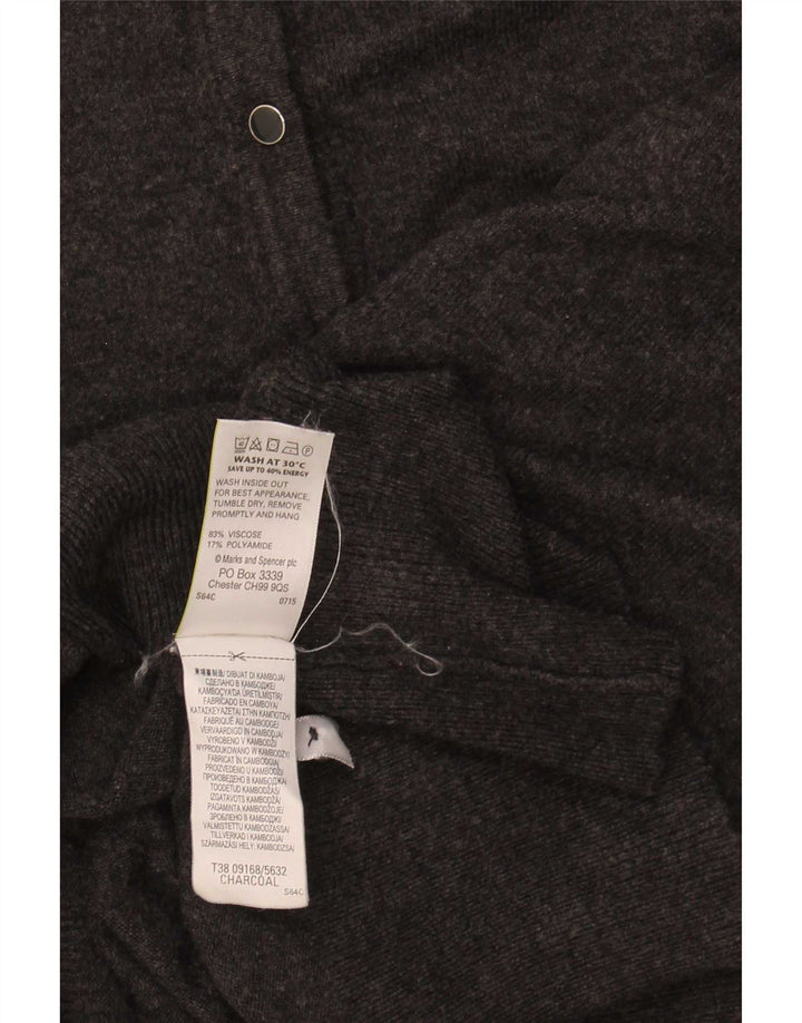 Marks & Spencer Suéter tipo cárdigan para mujer UK 44 Viscosa gris medio