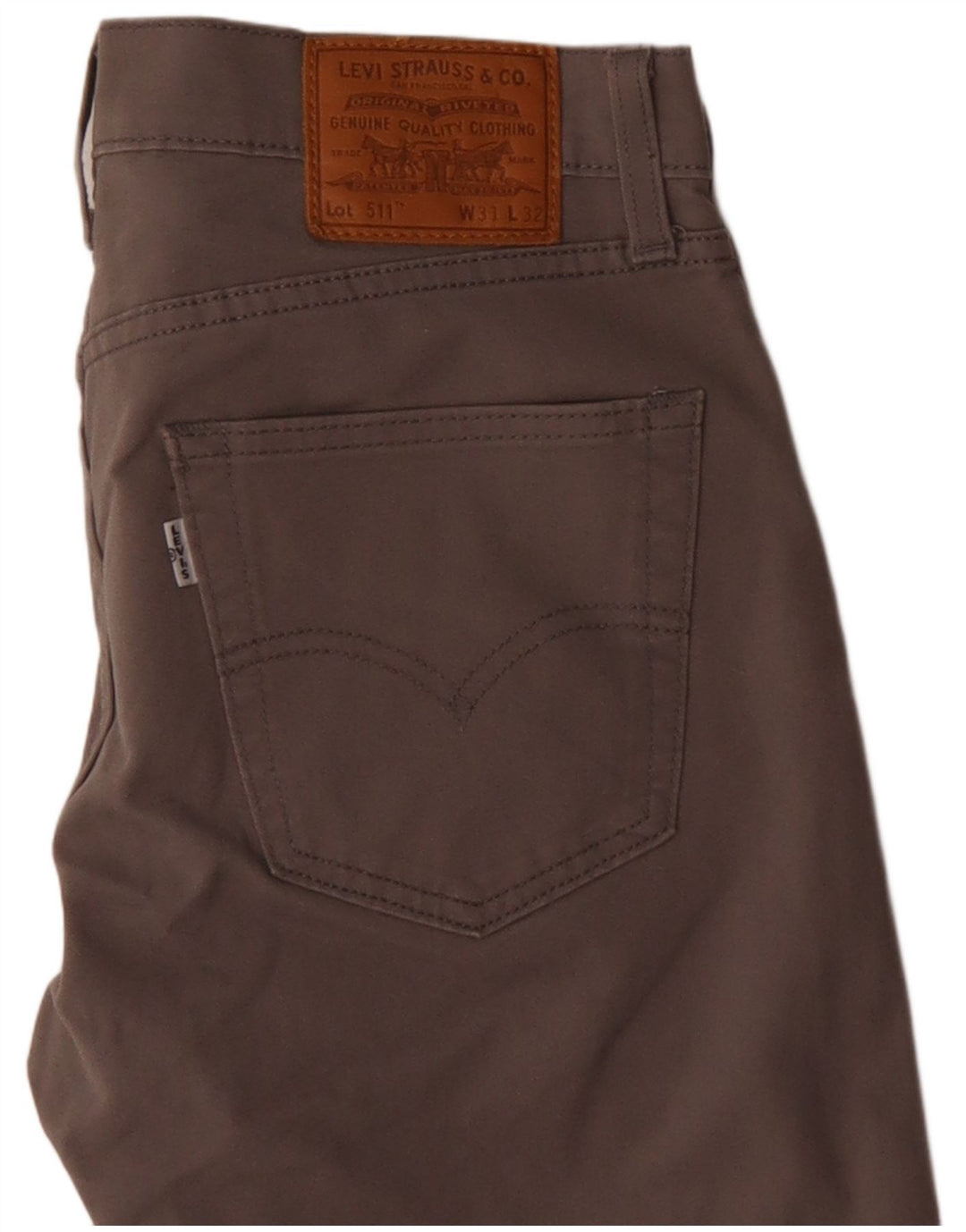 Levi's Mens 511 Slim Casual Pantalones W31 L32 Algodón Gris