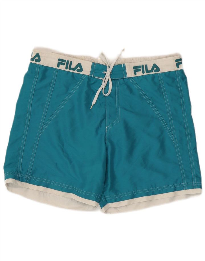Fila Hombre Graphic Bañador Shorts Azul Medio Colorblock Poliéster