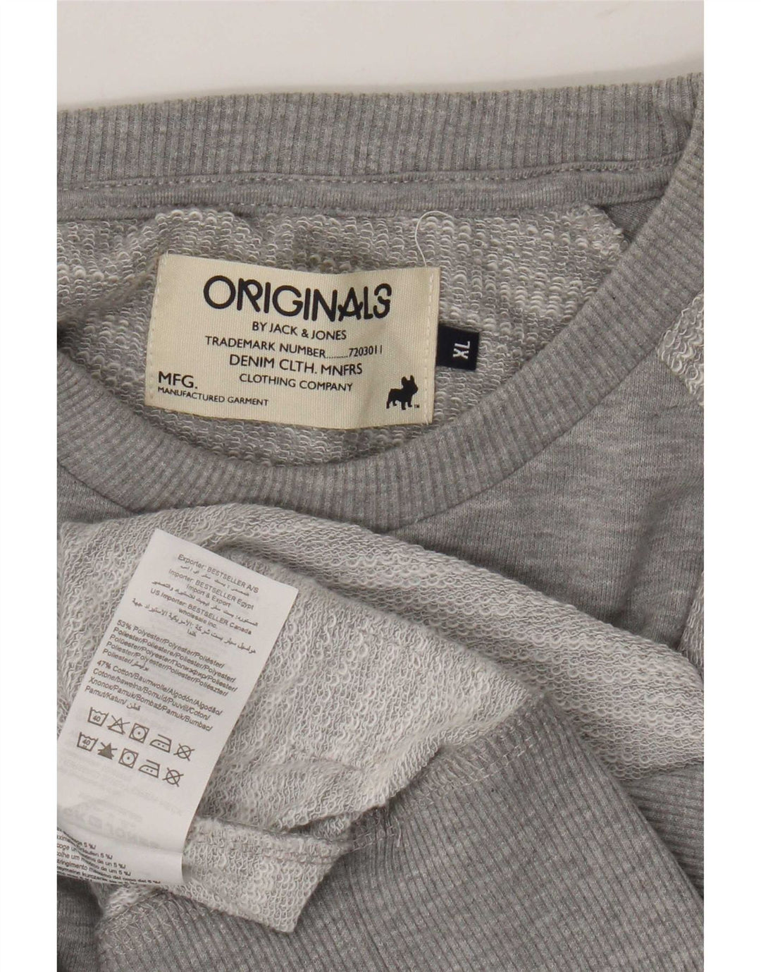 Jack & Jones Hombre Sudadera Jumper XL Gris Poliéster Moteado