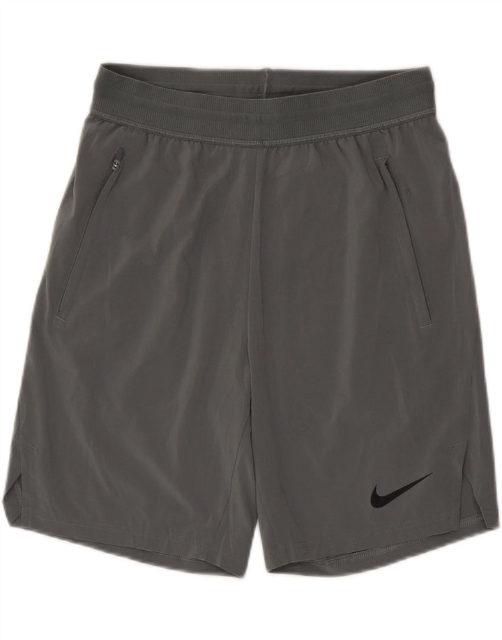 Nike - Pantalones cortos deportivos Dri Fit para hombre, poliéster gris pequeño