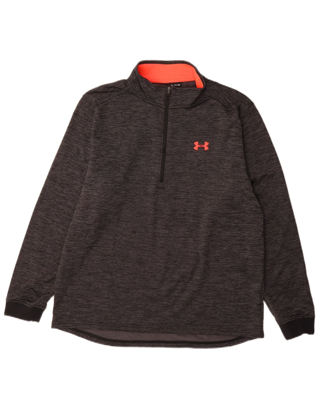 UNDER ARMOUR Sudadera con cuello y cremallera Cold Gear para hombre XL Gris moteado