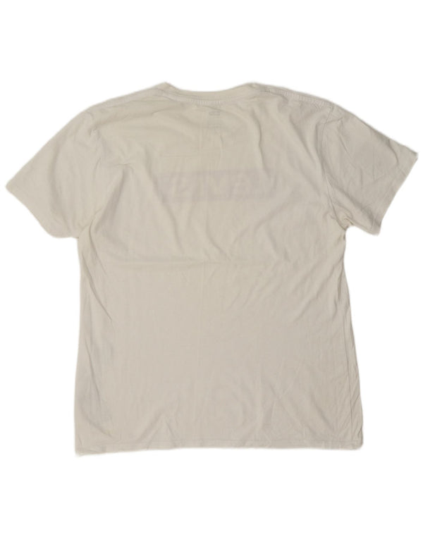 Levi's Camiseta gráfica para hombre Top mediano de algodón blanco