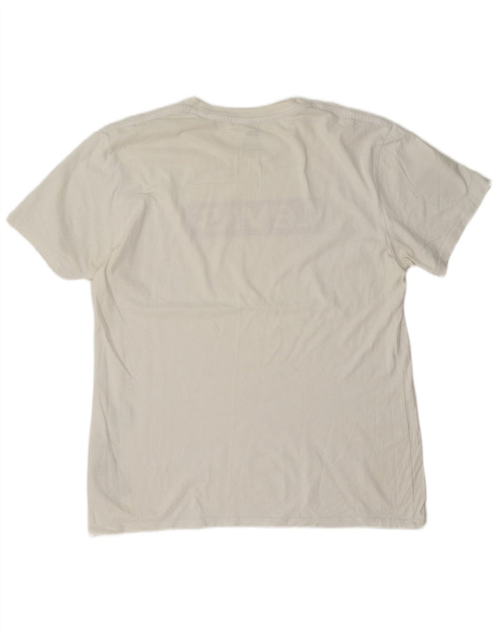 Levi's Camiseta gráfica para hombre Top mediano de algodón blanco