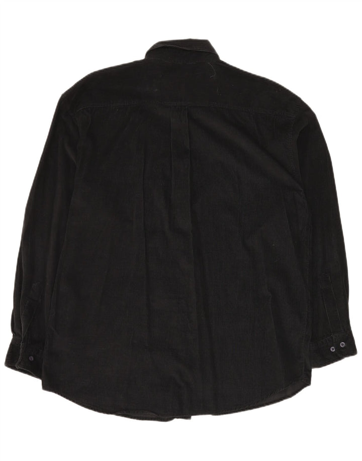 STONE HARBOR Camisa de pana para hombre Algodón negro mediano