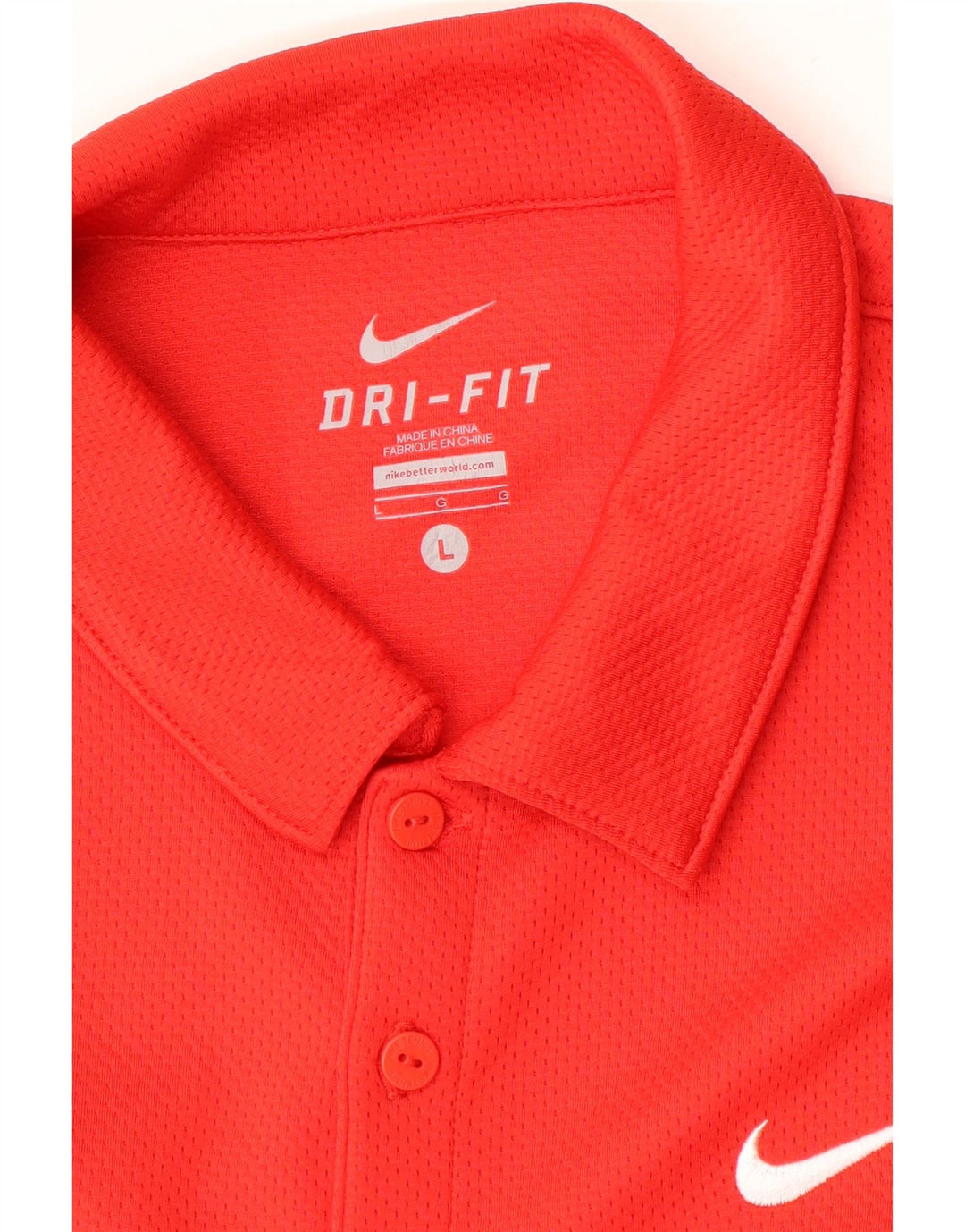 Nike Polo Dri Fit para hombre, talla grande, rojo