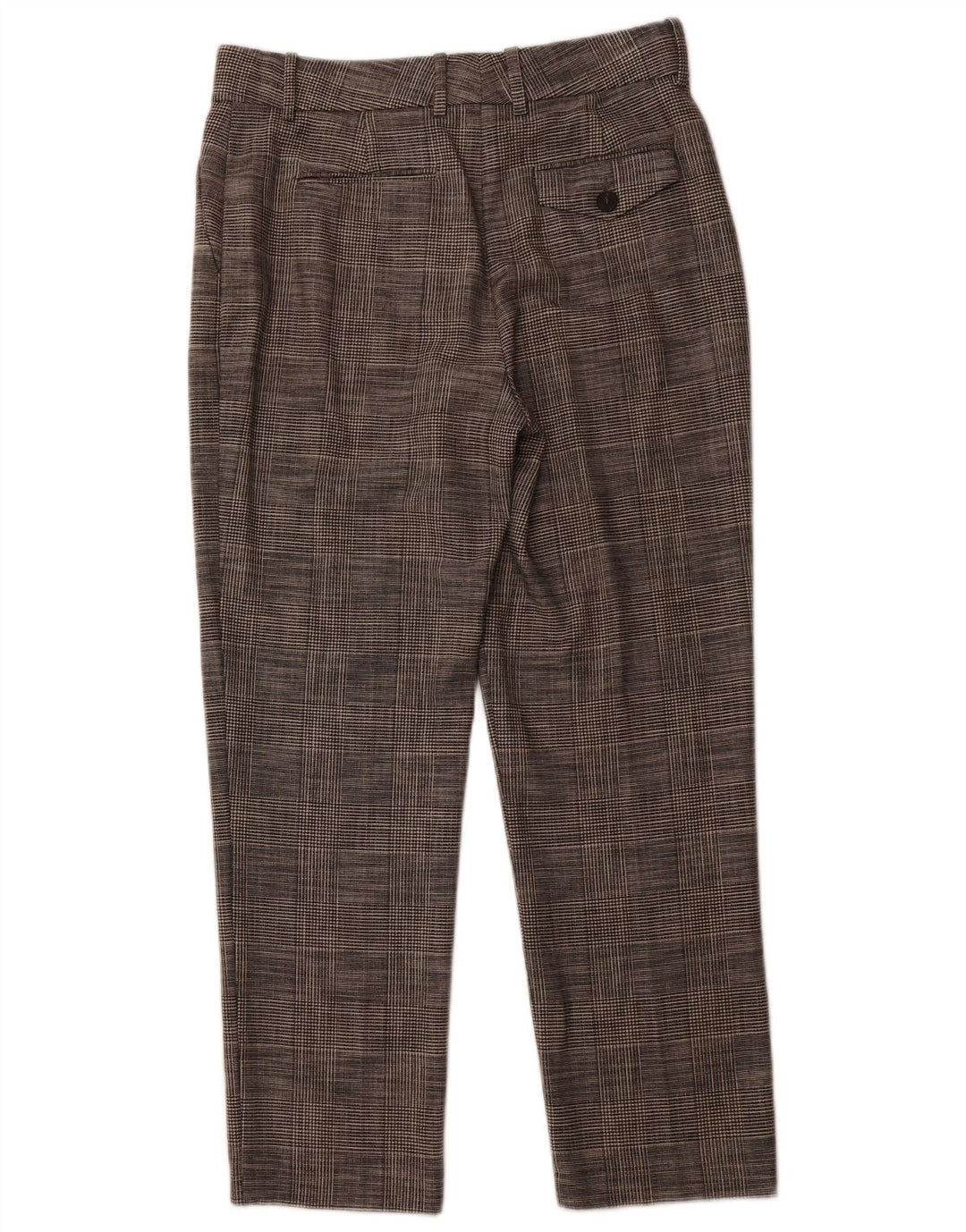 REISS Pantalones de traje de cintura alta para mujer UK 12 Medium W32 L28 Gris